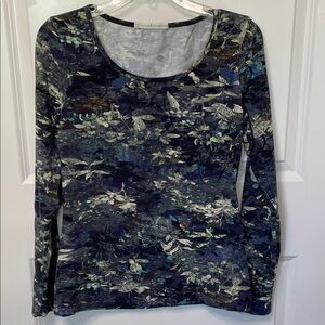 Peruvian Connection Water Color Pima Cotton Top Small